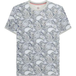 Lambretta Heren SS25 Paisley T-shirt (Woestijn salie)