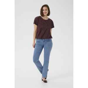 Kaffe - Blouse 'Beathe' - Donkerbruin / Zwart - Blouseshirt