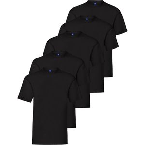 Kruze - Heren Crew Neck T-shirts - Zwart - Set van 5