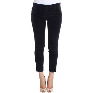 Costume National Damesspijkerbroek met Paarse Cropped Corduroys