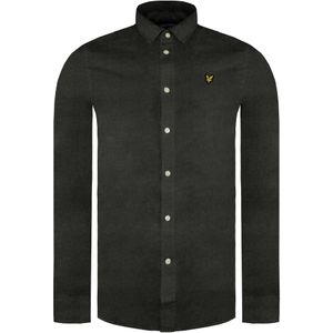 Lyle & Scott - Overhemd - Donkergroen - Geborsteld Katoen