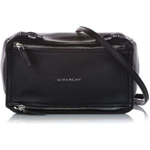 Vintage Givenchy Pandora Leather Crossbody Bag Black