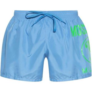 Moschino Heren Logo Zwemshort (Lichtblauw)