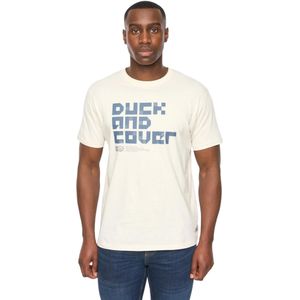 Duck and Cover Heren Bloxx T-Shirt (Off White)