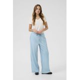 Jeans - Effen - Denim - Light Washed - Wide Leg