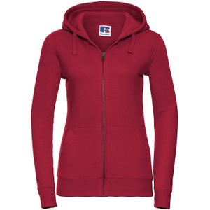 Russell Dames/Dames Authentic Full Zip Hoodie (Klassiek rood)