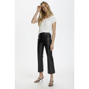Soaked in Luxury - Zwarte PU Kickflare Broek - Dames