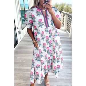 Bloemenprint Gelaagde Midi-jurk