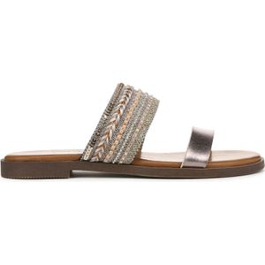 Dames Blowfish Malibu Curtis Versierde Slide Sandalen in Taupe