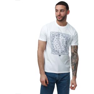 Heren Levis Bandana Graphic Crewneck T-shirt in Wit