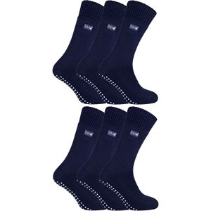 6 Paar Heren Thermische Binnen Slippersokken met Grip