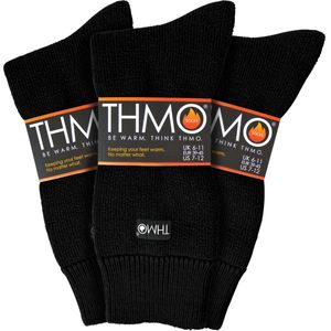 THMO - Set van 3 wintersokken voor heren met comfortbovenkant - Zwart