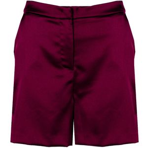 Broek - Korte Broek - Hoge Taille - Rechte Pijpen - Katoen - Zwart