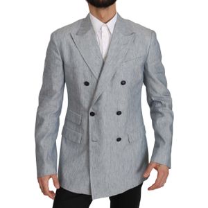 Dolce & Gabbana - Napoli - Blazer - Lichtblauw - Heren - Linnen