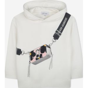 Meisjes Snapshot Bag Print Hoodie in Ivoor