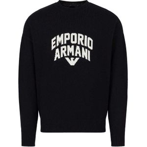 Emporio Armani Heren Gebreid Sweatshirt (Marine)