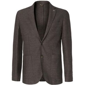 Heren Hackett, Textured Piquet Cotton Lined Jacket In Brown - Maat 36N