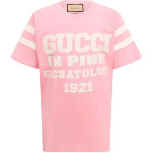 Gucci - 25 Eschatology-logo - Oversized T-shirt - Roze