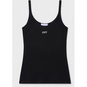 Off-White Off Stamp Rib Tanktop Zwart