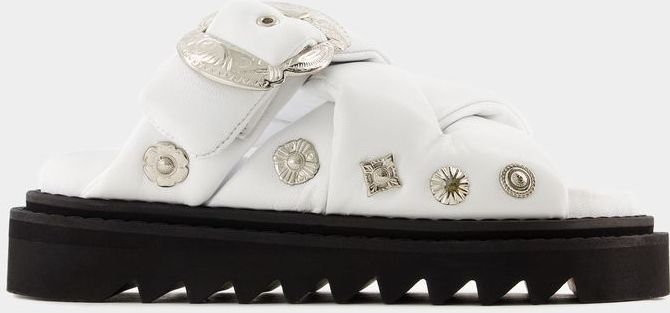 Toga Pulla - Sliders - Wit - Glad Kalfsleer