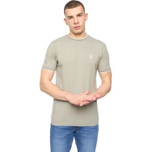 Crosshatch Mannen Deuxtip T-Shirt (Shadow Marl)