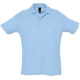 SOLS Heren Zomer II Pique Poloshirt Met Korte Mouwen (Hemelsblauw) - Maat XS