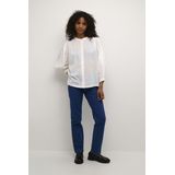 KAFFE - Roca - Damesblouse - V-hals - Korte Mouwen - Stippenpatroon