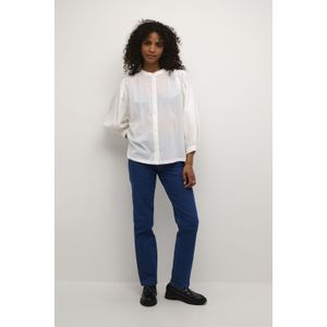 KAFFE - Roca - Damesblouse - V-hals - Korte Mouwen - Stippenpatroon