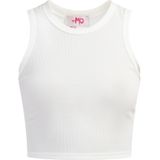 Mymo - Tanktop - Wit - Dames - Gebreid - Cropped Pasvorm