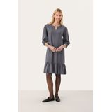 Part Two - Nimi - Jurk - Donkergrijs - Knielengte - Driekwart Mouw