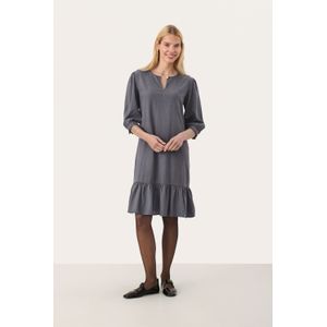 Part Two - Nimi - Jurk - Donkergrijs - Knielengte - Driekwart Mouw