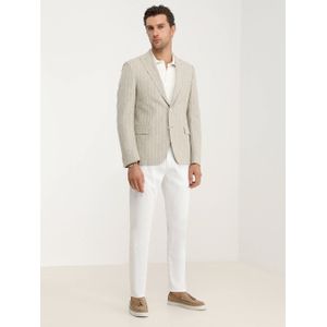 Gestreept slim-fit jack van katoenmix