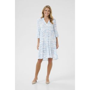 Kaffe Jurk 'Edita'  hemelsblauw / wit