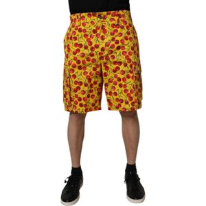 Dolce & Gabbana - Bermuda Shorts - Geel - Katoen - Kersenprint