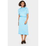 Rok - A-shape - Ethereal Blue Ice Stripe - Midi Lengte