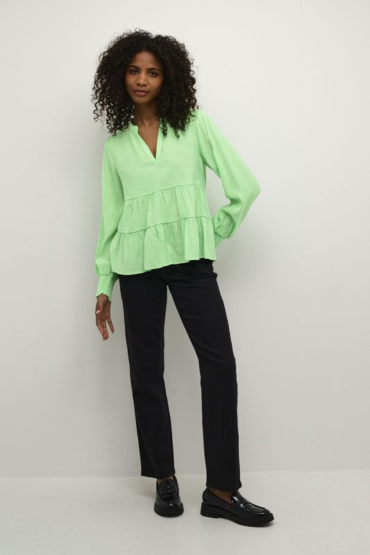 Blouse met lange mouwen Regular fit Spring Bouquet light green