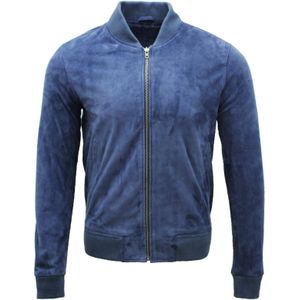 Varsity - Leren Bomberjack - Zacht Geitensuèdeleer