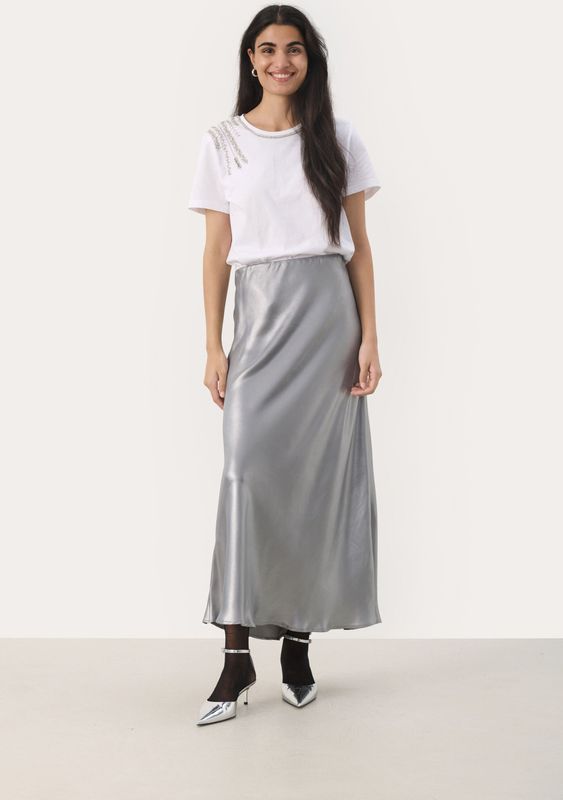 Rok Feminine Silver Metallic silver