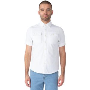 Luke 1977 Heren Mr Social Utility Pocket Overhemd (Wit)