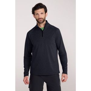 Mountain Warehouse Heren Spin Textured Half Zip Sweatshirt (Donkergrijs)