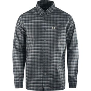 Fred Perry - M4657 G85 - Oxford Overhemd - Gunmetal Grijs - Geruit