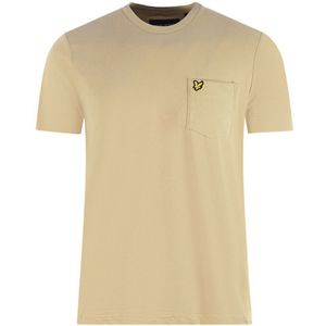 Lyle & Scott Chest Pocket Brand Logo Beige T-Shirt