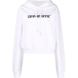 Off-White - Geometrisch Logo - Hoodie - Gebroken Wit