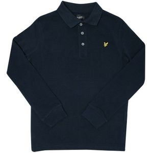 Boy's Lyle And Scott Long Sleeve Polo Shirt in Navy