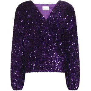 Teagan wikkelblouse in lila