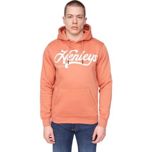 Henleys Heren Scripthen Hoodie (Baksteen Rood)
