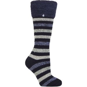 Dames Multikleur Gestreepte Lange Wellington Boot Thermosokken