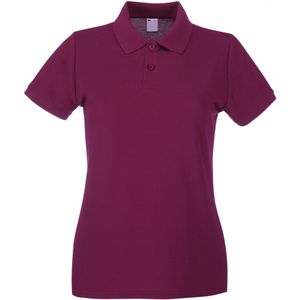 Fruit of the Loom Dames/Dames Lady Fit Poloshirt met korte mouwen (Ossenbloed)