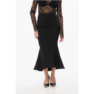 Uitlopende minirok in zwart