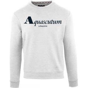 Aquascutum Bold London Logo wit sweatshirt